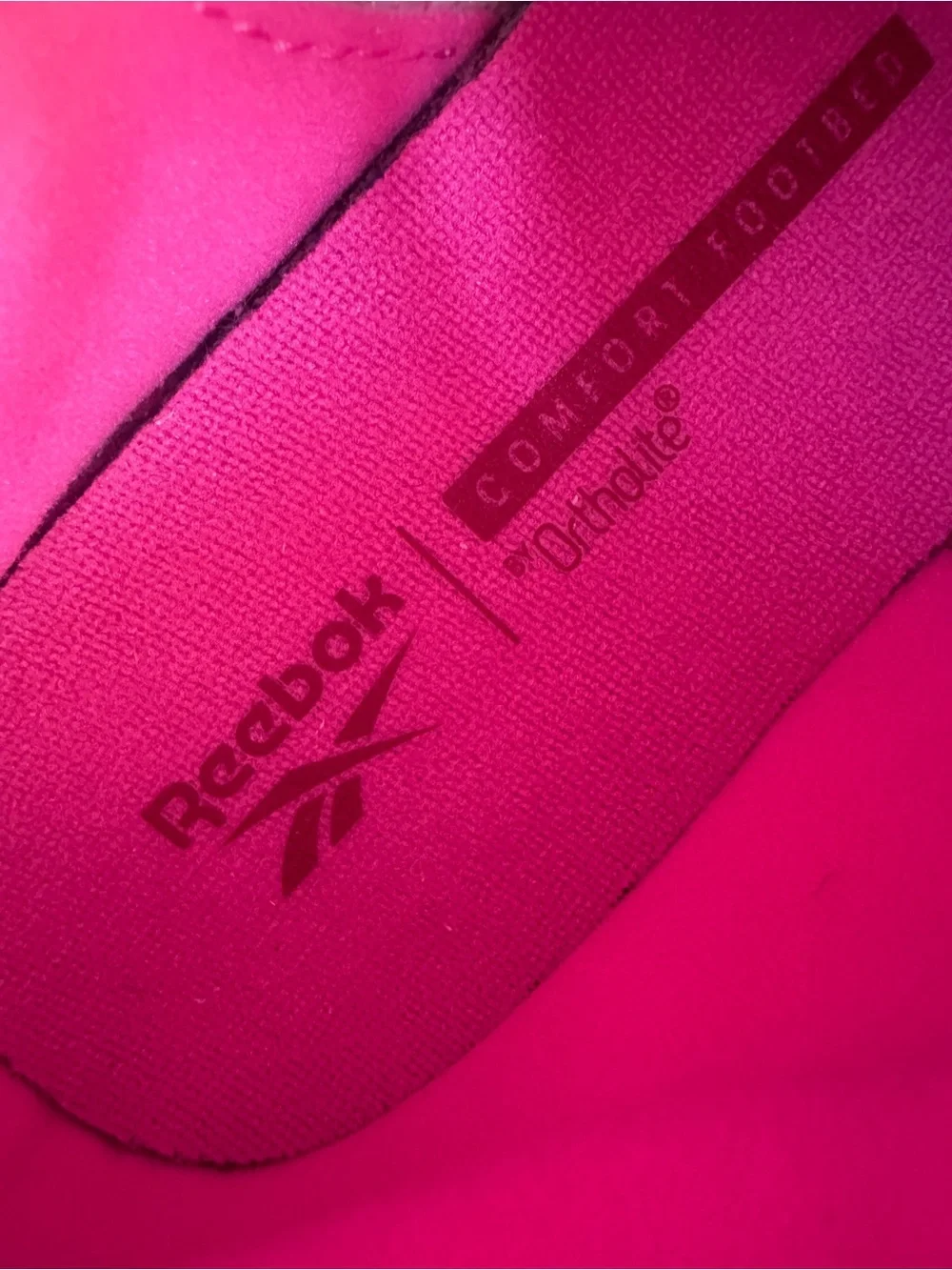 Reebok women’s size 7 Pink Suede Classic Sneakers with White Accents